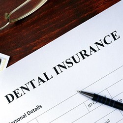 Dental insurance form sitting on a desk