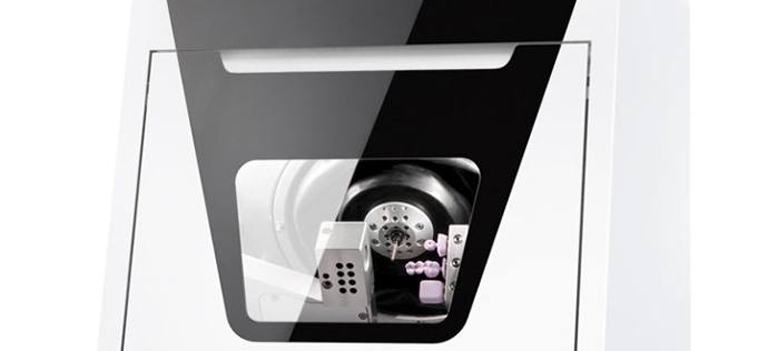 Same-day dental crown milling machine